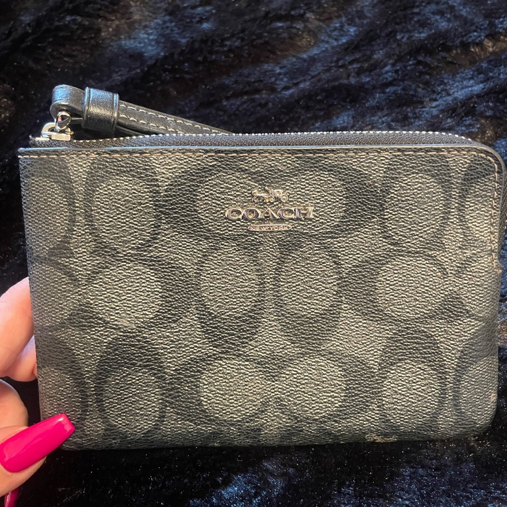 Coach Black Wristlet Clutch